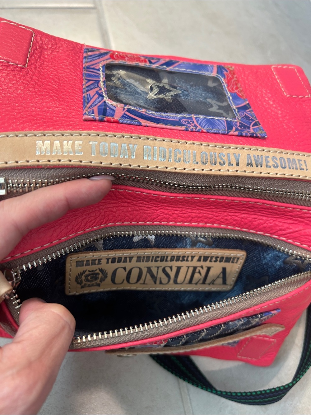 Consuela Hot Pink Crossbody with Adjustable Strap - Picture 5 of 5